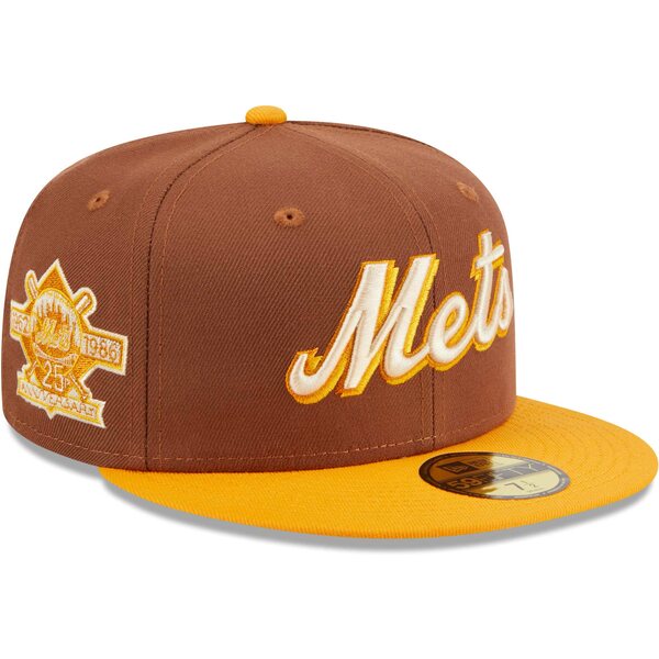 ニューエラ メンズ 帽子 アクセサリー New York Mets New Era Tiramisu 59FIFTY Fitted Hat Brown