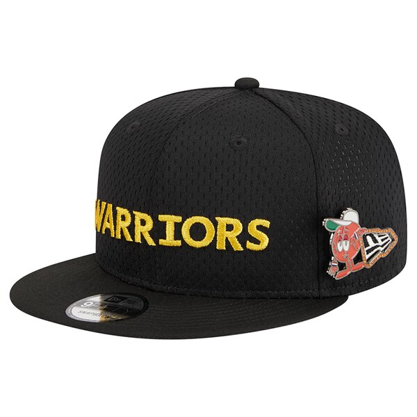 ニューエラ メンズ 帽子 アクセサリー Golden State Warriors New Era PostUp Pin Mesh 9FIFTY Snapback Hat Black