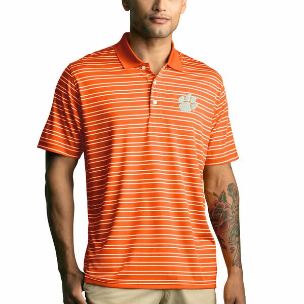 ビンテージアパレル メンズ ポロシャツ トップス Clemson Tigers Tour Stripe Polo Orange