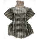 フラース レディース ニット&セーター アウター Women's Twill Check Cowlneck Poncho Taupe(4)