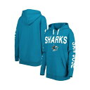 カールバンクス レディース パーカー・スウェットシャツ アウター Women's Teal San Jose Sharks Extra Inning Pullo...