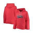 ソフト?アズ ア?グレープ レディース パーカー・スウェットシャツ アウター Women's Red Boston Red Sox Plus Size Side...