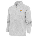 アンティグア レディース ジャケット＆ブルゾン アウター South Bay Lakers Antigua Women 039 s Fortune HalfZip Pullover Jacket Heather Gray