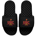 アイスライド メンズ サンダル シューズ USC Trojans ISlide Split Bar Slide Sandals Black