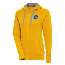 アンティグア レディース パーカー・スウェットシャツ アウター Santa Cruz Warriors Antigua Women's Victory FullZip Hoodie Gold