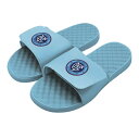 アイスライド メンズ サンダル シューズ New York City FC ISlide Primary Logo Slide Sandals Light Blue