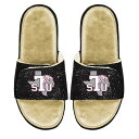 アイスライド メンズ サンダル シューズ Texas Southern Tigers ISlide Faux Fur Slide Sandals Black