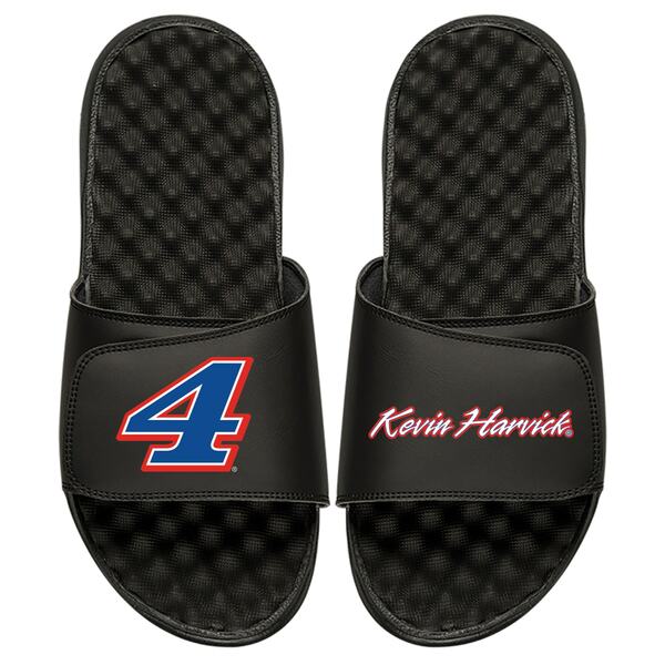 アイスライド メンズ サンダル シューズ Kevin Harvick ISlide NASCAR Driver Split Slide Sandals Black