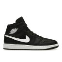 Jordan ジョーダン レディース スニーカー 【Jordan 1 Mid Black White (Women's)】 サイズ US_9.5(26.5cm) Black/Black/White(4)