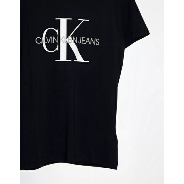 ください カルバンクライン メンズ Tシャツ トップス Calvin Klein Jeans iconic monogram slim t-shirt  in