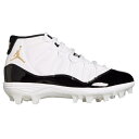 ジョーダン メンズ サッカー スポーツ Men's Jordan 11 Mid TD Football Cleats White/Gold