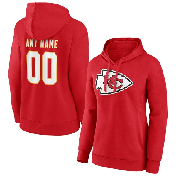 ファナティクス レディース パーカー・スウェットシャツ アウター Kansas City Chiefs Women's Personalized Team Authentic Pullover Hoodie Red