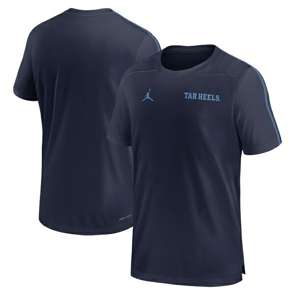 ジョーダン メンズ Tシャツ トップス North Carolina Tar Heels Jordan Brand 2024 Sideline Coach Performance Top Navy