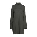 セミクチュール レディース ワンピース トップス Short dresses Military green