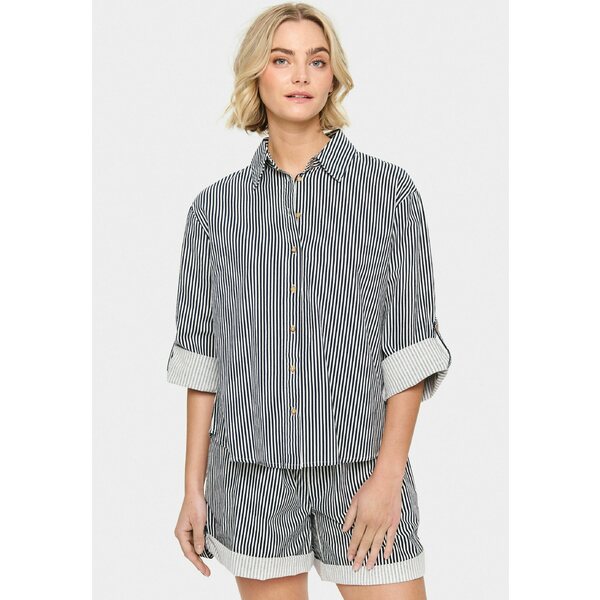 サントロペ レディース シャツ トップス ZALINDASZ STRIPE - Button-down blouse - ice nightsky stripe