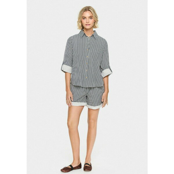 サントロペ レディース シャツ トップス ZALINDASZ STRIPE - Button-down blouse - ice nightsky stripe