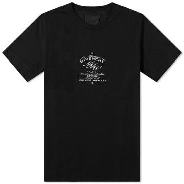 ジバンシー メンズ Tシャツ トップス Givenchy MMW Crest Logo Tee Black