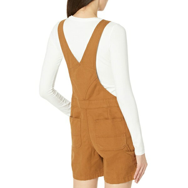 カーハート レディース ワンピース トップス Rugged Flex Relaxed Fit Canvas Shortall Carhartt Brown