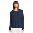 モッドドック レディース パーカー・スウェットシャツ アウター Thermal Long Sleeve Crew Neck Boxy Top Vibrant N...