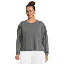 モッドドック レディース パーカー・スウェットシャツ アウター Long Pleated Sleeves Sweatshirt Black