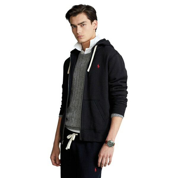 ラルフローレン メンズ パーカー・スウェットシャツ アウター Classic Fleece Full-Zip Hoodie Polo Black