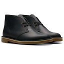 クラークス メンズ ブーツ シューズ Shepton Black Leather