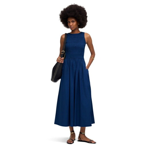 メイドウェル レディース ワンピース トップス Sicily Dress - Mid With Poplin Blue Moon メイドウェル レディース ワンピース トップス Sicily Dress - Mid With Poplin Blue Moon