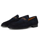 マグナーニ メンズ スリッポン・ローファー シューズ Keagan Penny Navy/Brown Suede(4)
