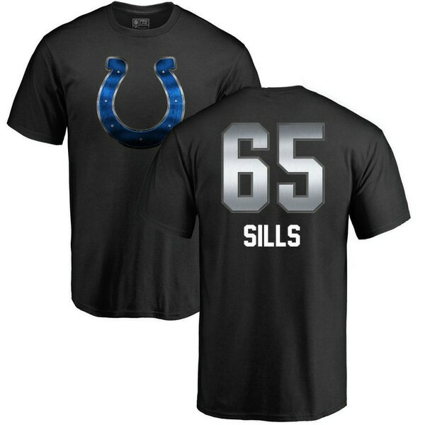 ファナティクス メンズ Tシャツ トップス Indianapolis Colts NFL Pro Line by Fanatics Branded Personalized Midnight Mascot TShirt Black