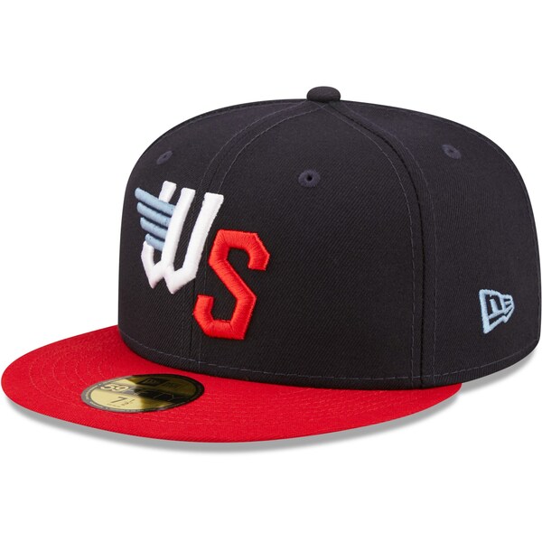 j[G Y Xq ANZT[ Wichita Wind Surge New Era Authentic Collection Road 59FIFTY Fitted Hat Navy