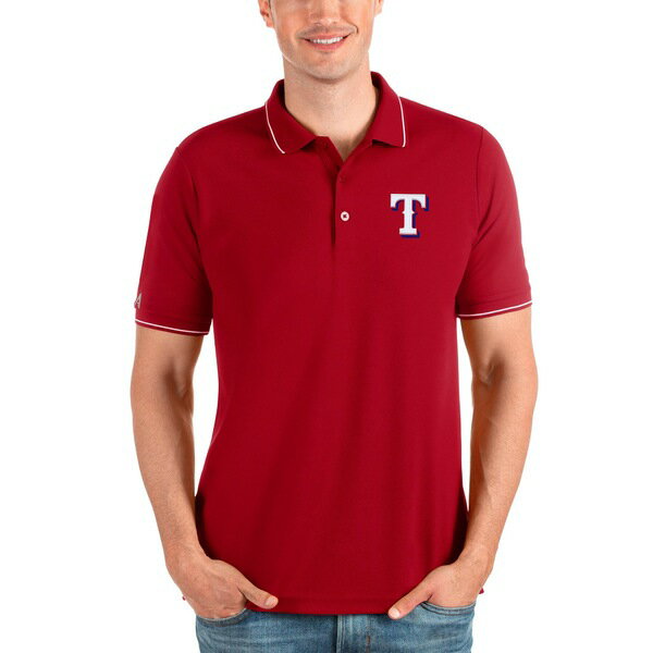 アンティグア メンズ ポロシャツ トップス Texas Rangers Antigua Affluent Polo Red