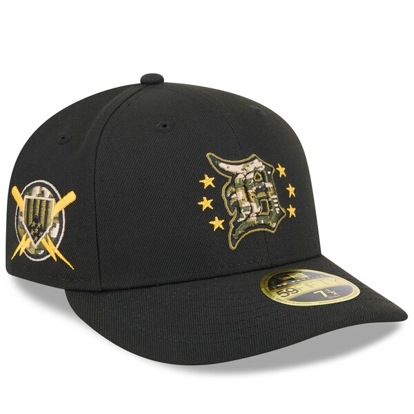 ニューエラ メンズ 帽子 アクセサリー Detroit Tigers New Era 2024 Armed Forces Day Low Profile 59FIFTY Fitted Hat Black