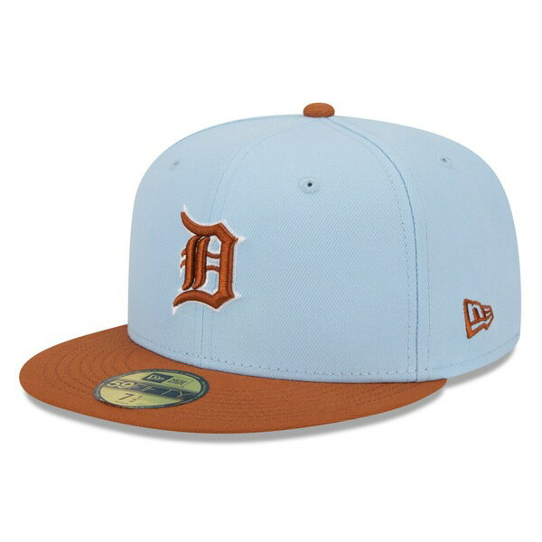 ニューエラ メンズ 帽子 アクセサリー Detroit Tigers New Era Spring Color Basic TwoTone 59FIFTY Fitted Hat Light Blue/Brown