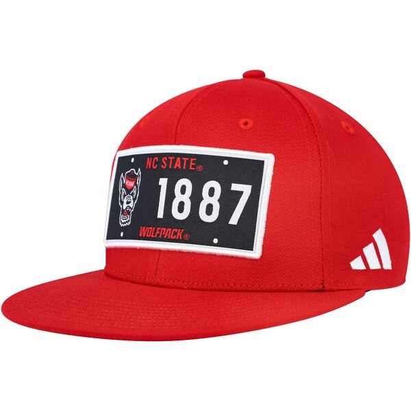アディダス メンズ 帽子 アクセサリー NC State Wolfpack adidas Established Snapback Hat Red
