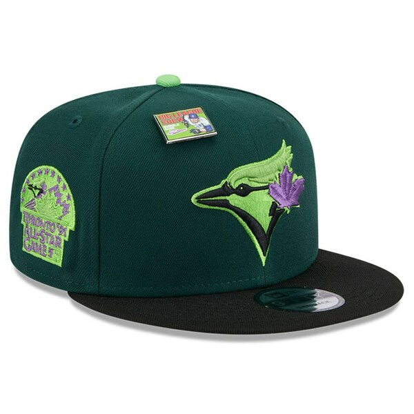 ニューエラ メンズ 帽子 アクセサリー Toronto Blue Jays New Era Sour Apple Big League Chew Flavor Pack 9FIFTY Snapback Hat Green/ Black