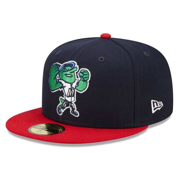 ニューエラ メンズ 帽子 アクセサリー San Antonio Missions New Era Marvel x Minor League 59FIFTY Fitted Hat Navy/Red