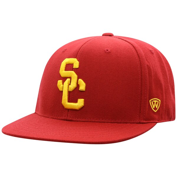 トップ・オブ・ザ・ワールド メンズ 帽子 アクセサリー USC Trojans Top of the World Team Color Fitted Hat Cardinal