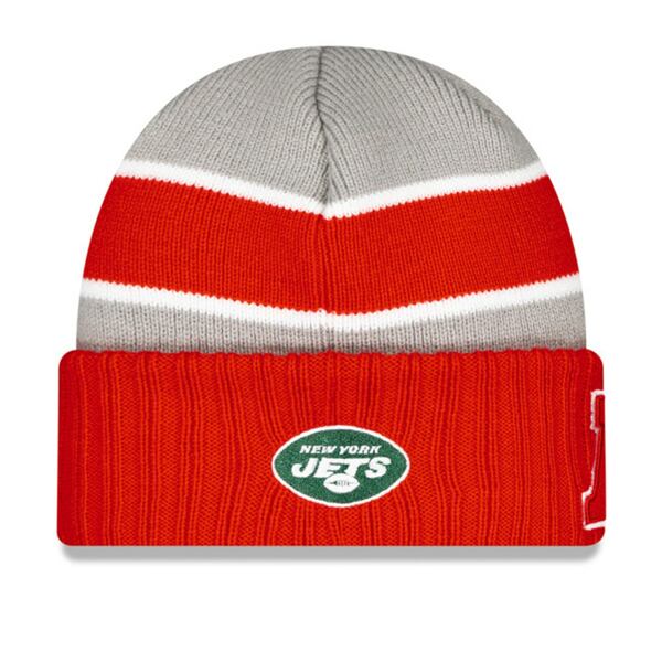 j[G Y Xq ANZT[ New York Jets New Era 2024 NFL Pro Bowl Cuffed Knit Hat Gray