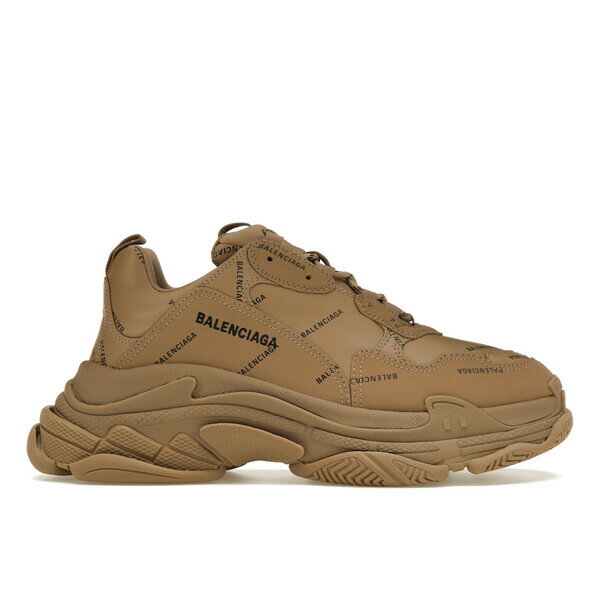 Balenciaga バレンシアガ メンズ スニーカー 【Balenciaga All Over Logo Triple S】 サイズ EU_41(26.0cm) Beige