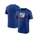 ナイキ レディース Tシャツ トップス Men's Royal New York Giants Infographic Performance T-shirt Royal