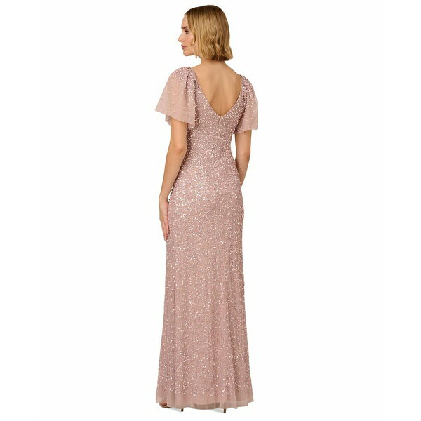 カメオ アドリアナ パペル レディース ワンピース トップス Women's Beaded Sequin Mesh Gown Cameo