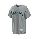 ナイキ レディース Tシャツ トップス Men's Babe Ruth Gray New York Yankees Road Cooperstown Collection Player Jersey Gray