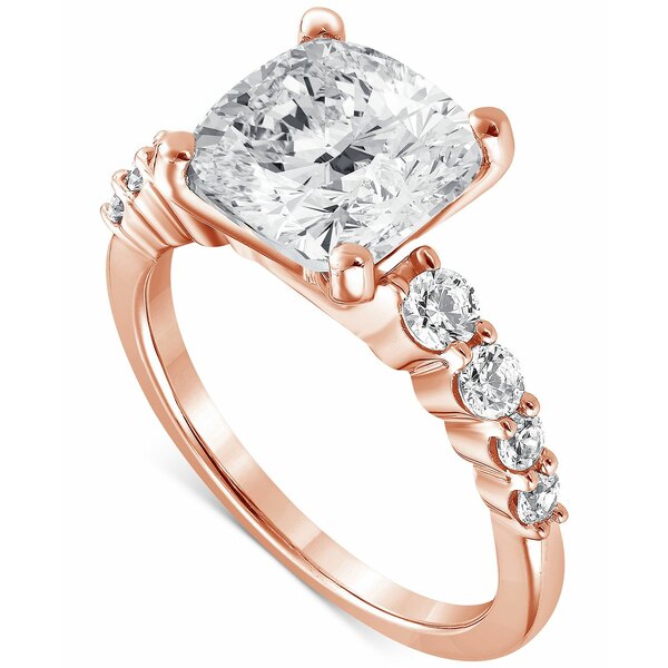 Хå꡼ߥ奫 ǥ  ꡼ Certified Lab Grown Diamond Cushion Engagement Ring (5-1/2 ct. t.w.) in 14k Gold Rose Gold