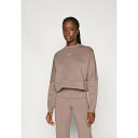 ナイキ レディース テニス スポーツ PRIMA CREW TOP - Sweatshirt - mink brown/velvet brown/white(4)