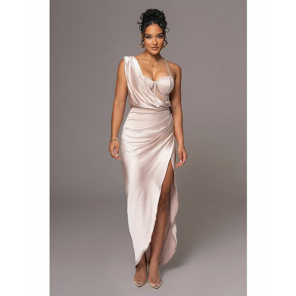 ジェイラックスラベル レディース ワンピース トップス Women's Anastacia Drape Maxi Dress Champagne