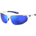 A_[A[}[ Y TOXEACEFA ANZT[ Under Armour Clutch Polarized Sunglasses Blue/White/Grey