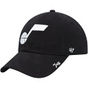 tH[eB[Zu fB[X Xq ANZT[ Utah Jazz '47 Women's Miata Clean Up Adjustable Hat Black