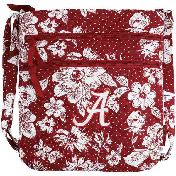 楽天astyベラブラッドリー レディース 財布 アクセサリー Alabama Crimson Tide Vera Bradley Rain Garden Triple Zip Hipster Crossbody Bag