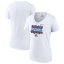 եʥƥ ǥ T ȥåץ Colorado Avalanche Fanatics Branded Women's 2022 Stanley Cup Champions Saucer Pass VNeck TShirt White