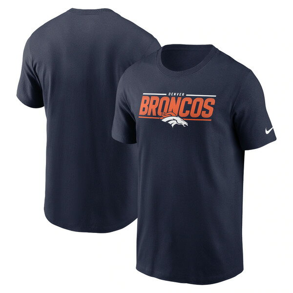 ナイキ メンズ Tシャツ トップス Denver Broncos Nike Muscle TShirt Navy